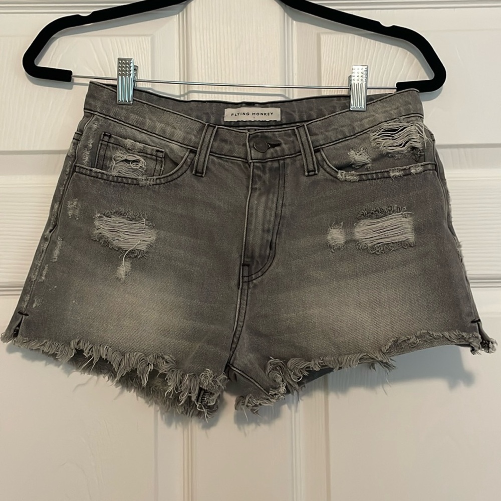 Flying Monkey Distressed Shorts